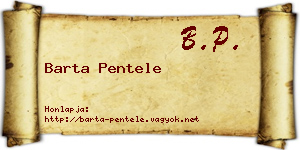 Barta Pentele névjegykártya